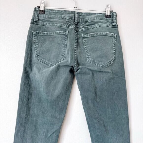 Closed Mid Rise Cropped Straight Leg Green Jean Size 25 - Picture 5 of 8